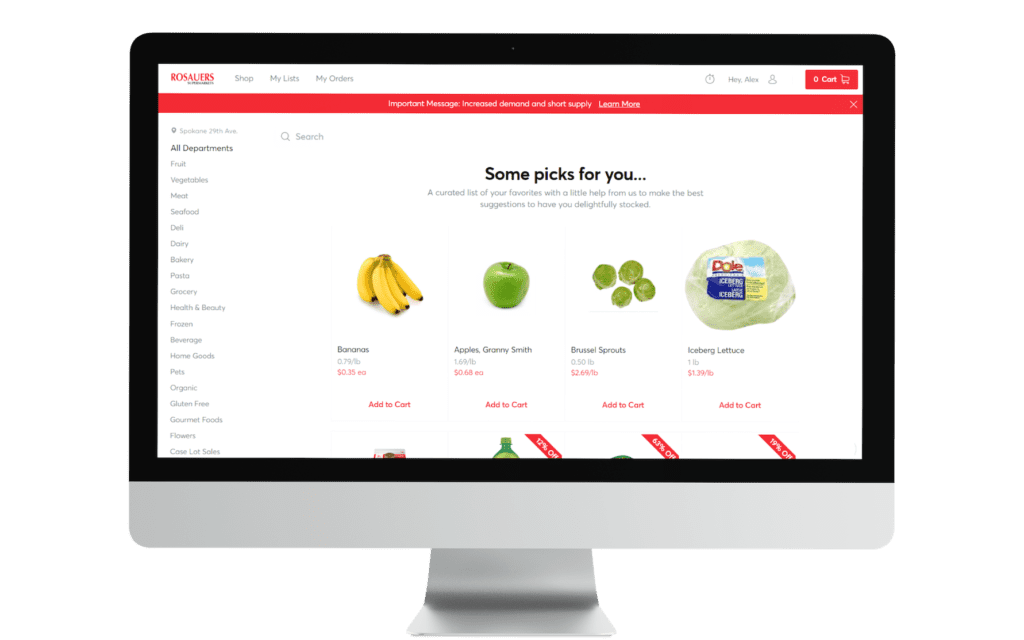 Rosie Online Grocery Shopping/Delivery Service thru Gooseberries Fresh Food  Market
